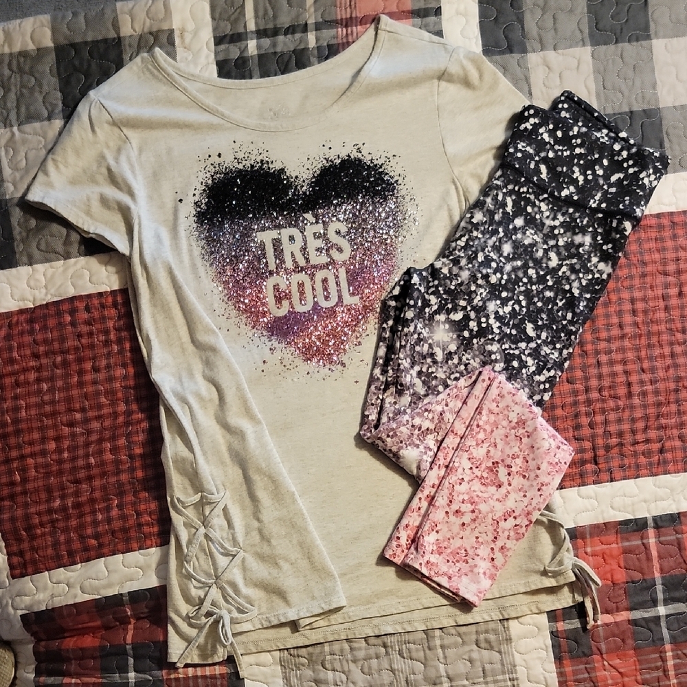 Justice Kids Matching Set - Gray and Pink